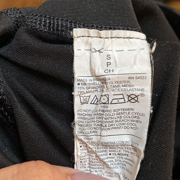 Old Navy Active Go Dry Black Legging Pants Workout Striped Mesh Insert - Picture 11 of 12